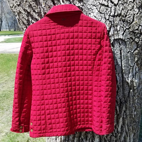 Calvin Klein Red Quilted Coat - Picture 2 of 8